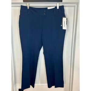 NEW Rafaella The Curvy Boot High Rise Navy Blue Dress Pants 14P Slimming Career